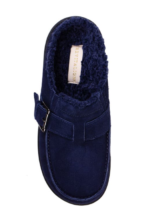 Shop Revitalign Siesta Faux Fur Lined Clog In Peacoat