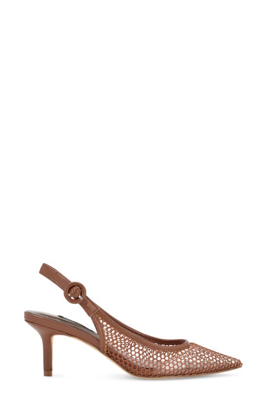 Nine West Alots Pointed Toe Slingback Pump In Medium Brown 210
