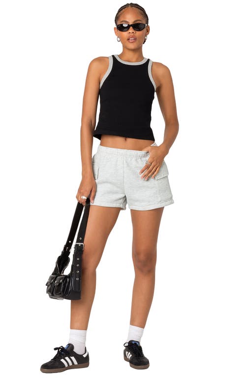 Shop Edikted Wes Contrast Trim Tank Top In Black