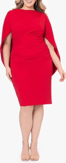 Betsy and adam clearance draped back sheath dress