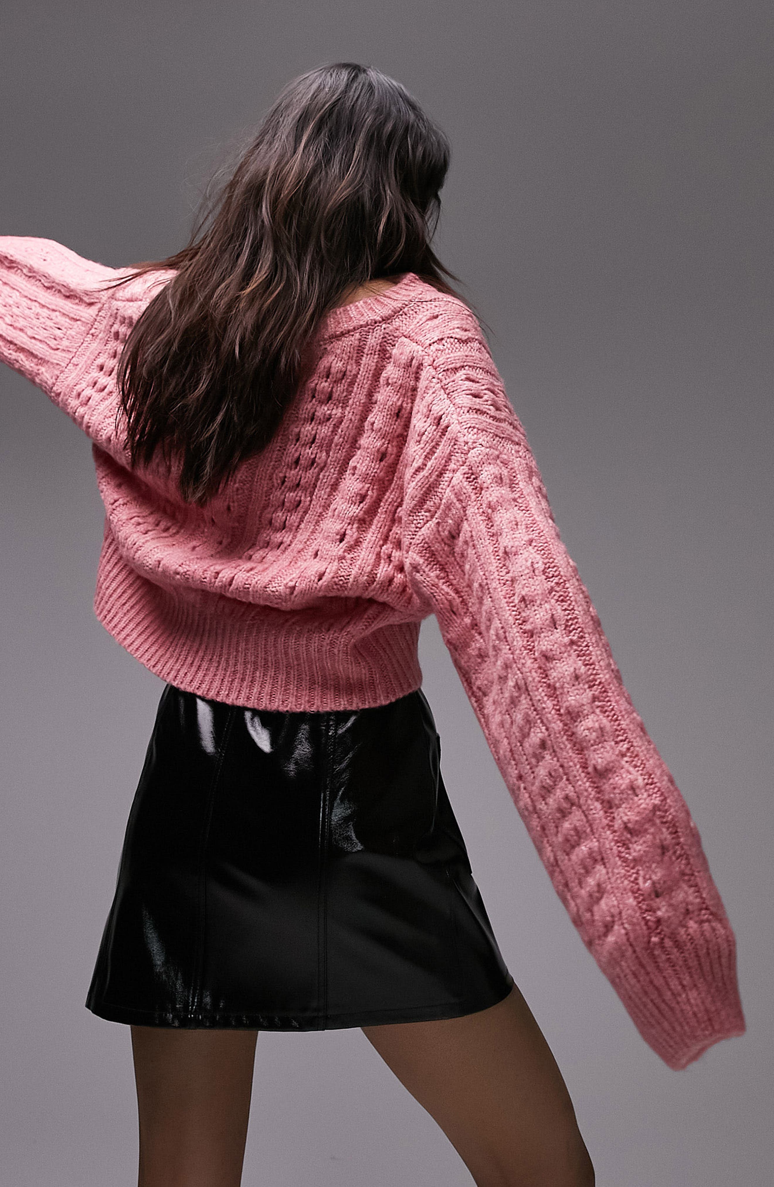 Topshop Cable Knit Sweater | Nordstrom