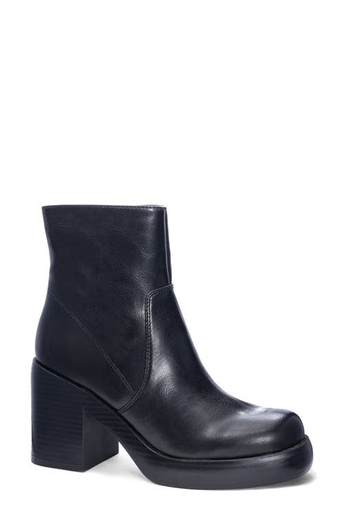 Dirty Laundry Groovy Platform Boot in Black Leather