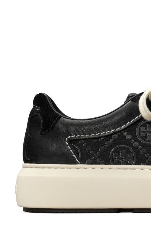 Tory Burch Ladybug T Monogram Low-top Sneakers In Black