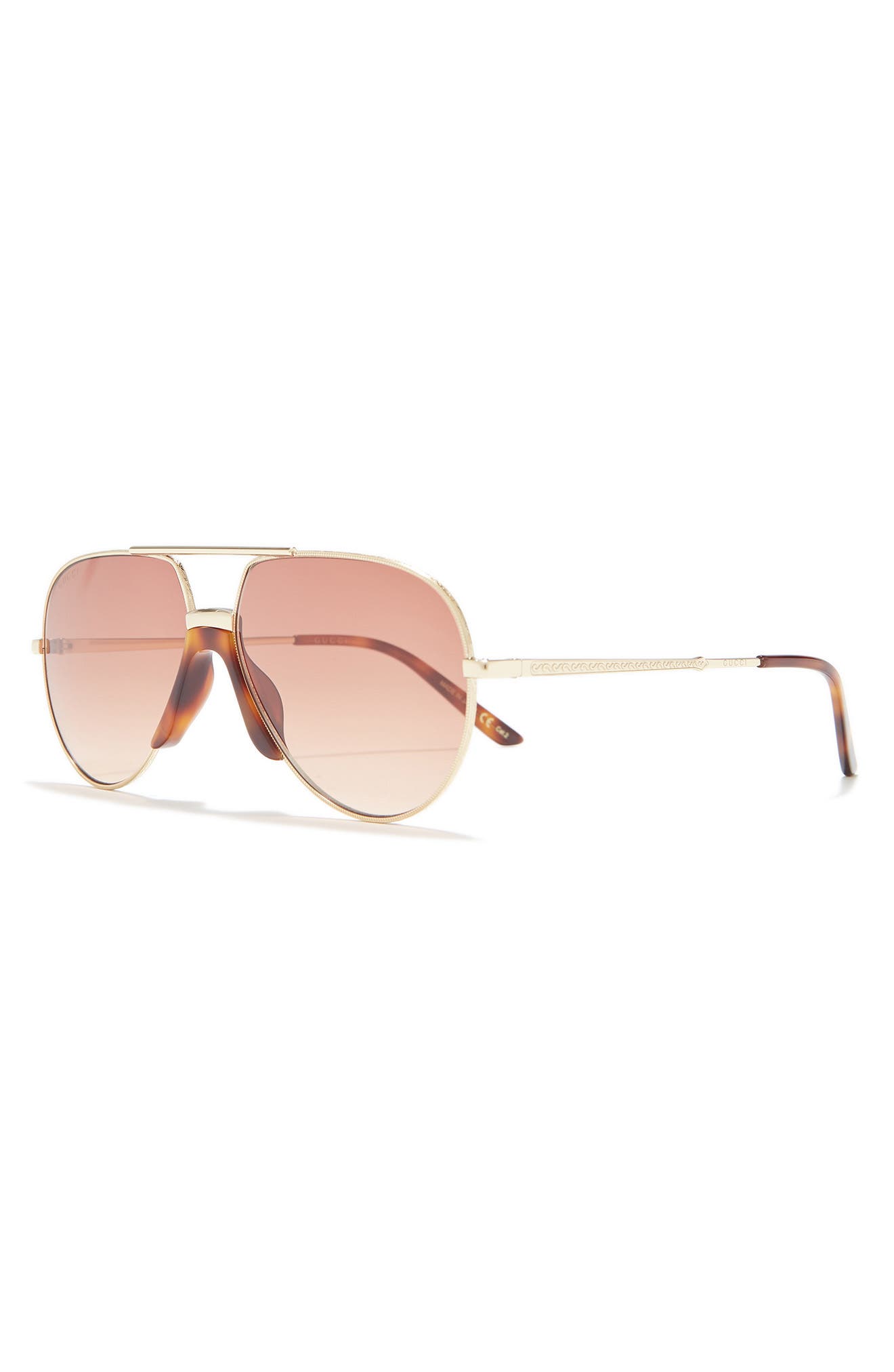 56mm aviator sunglasses gucci