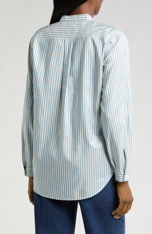 FRAME FRAME STRIPE SILK BUTTON-UP SHIRT