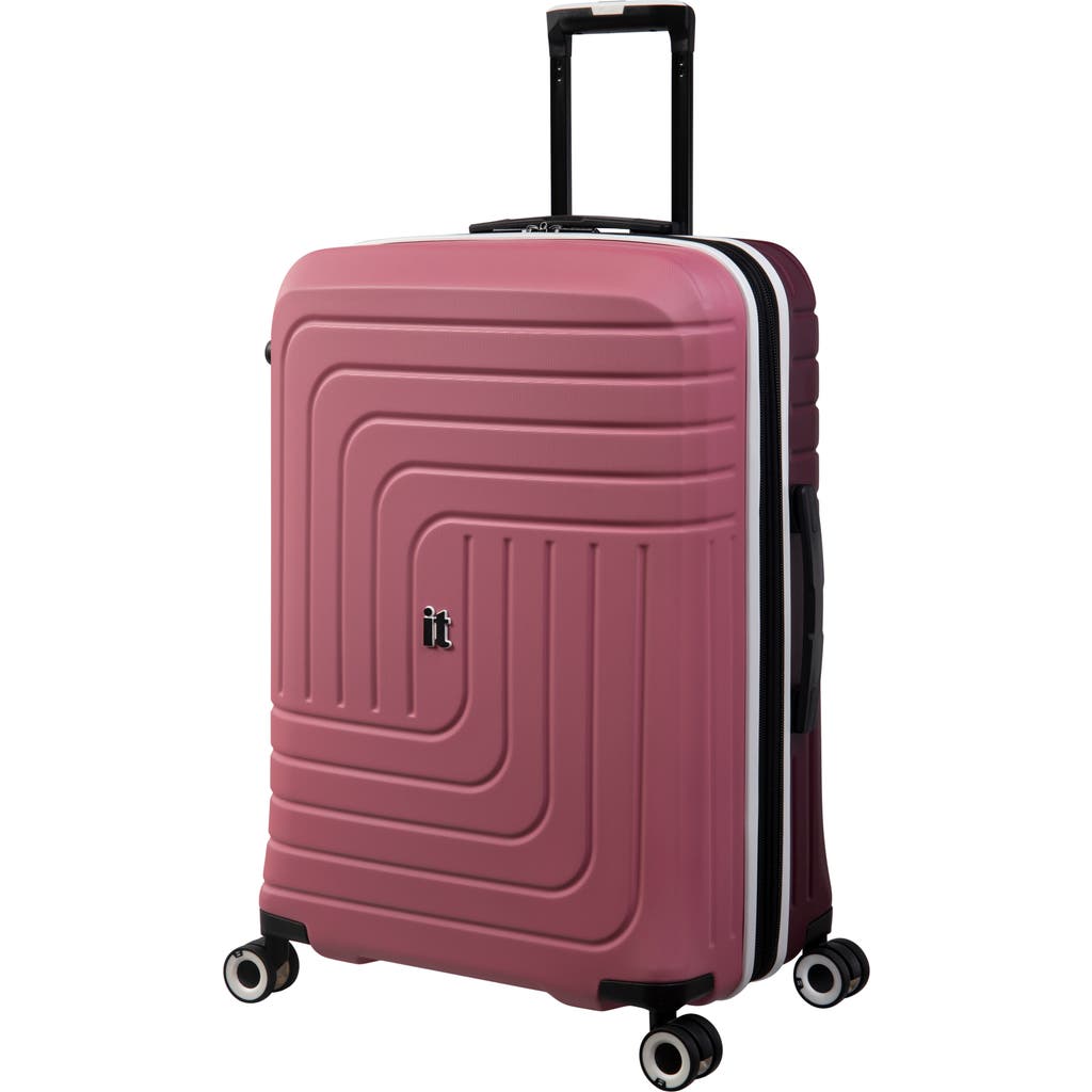 Shop It Luggage Convolved 27" Hardside Spinner Suitcase In Muted Pink/port
