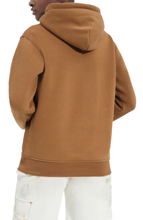 Shop Ugg(r) Rey Fluffy Logo Hoodie In Chestnut/plaster