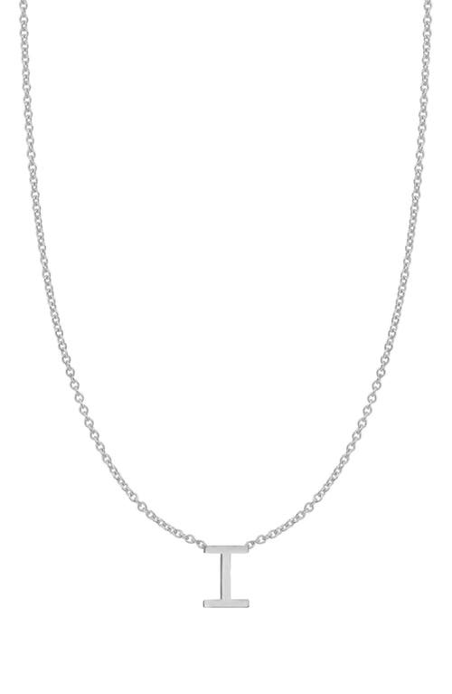 Initial Pendant Necklace in 14K White Gold-I