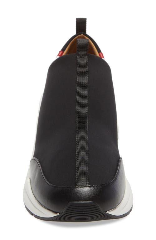 Linea Paolo Robbie Slip-on Sneaker In Black Stretch Fabric