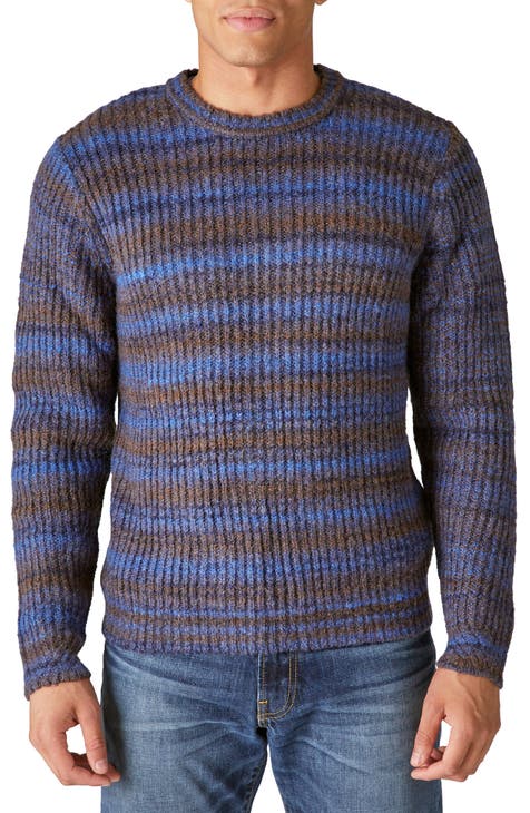 Lucky Brand Jacquard Yoke Raglan Cardigan Sweater