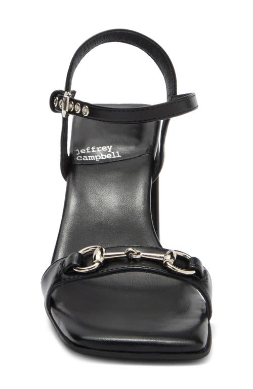 Jeffrey Campbell Keepz Bit Strap Sandal In Black Silver