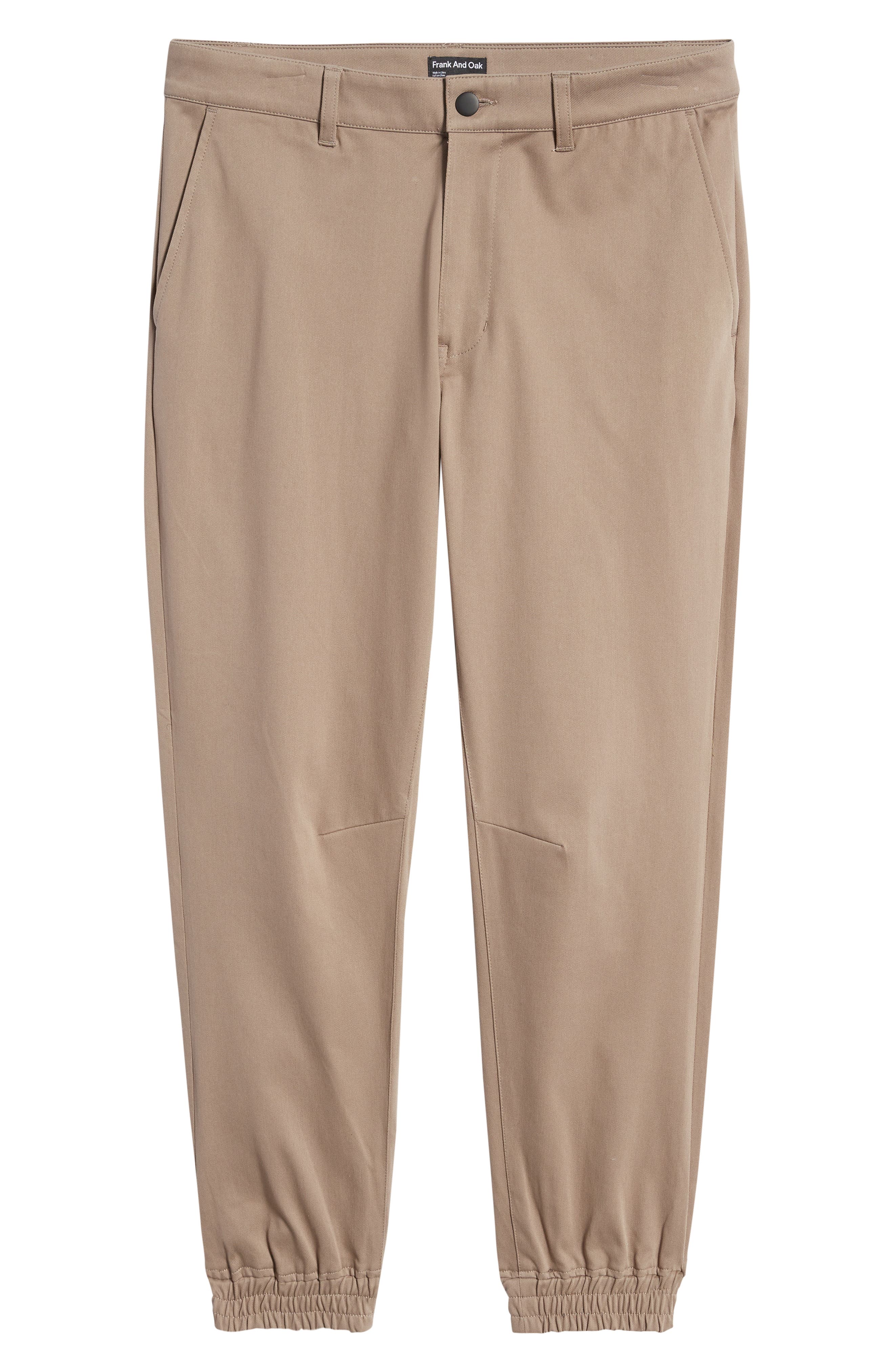 Frank And Oak Flex Stretch Cotton Blend Joggers in Chocolate Chip