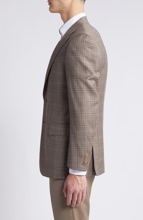 Shop Canali Siena Regular Fit Plaid Wool Sport Coat In Beige