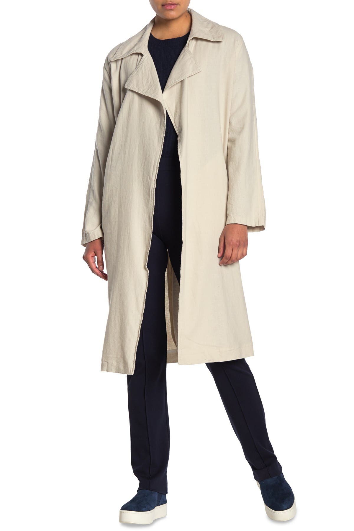 linen trench coat