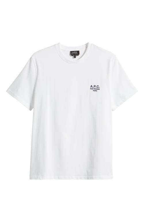 A.P.C. Raymond Cotton Crewneck T-Shirt in Blanc