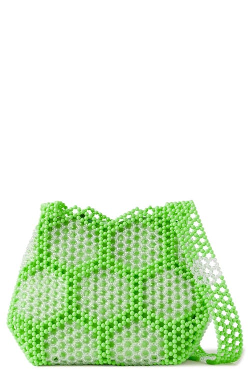 LU BY LU Tennis Beaded Crossbody Bag in Green at Nordstrom