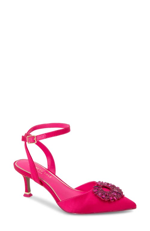 Kenneth Cole New York Umi Starburst Ankle Strap Pointed Toe Pump Hot Pink at Nordstrom,