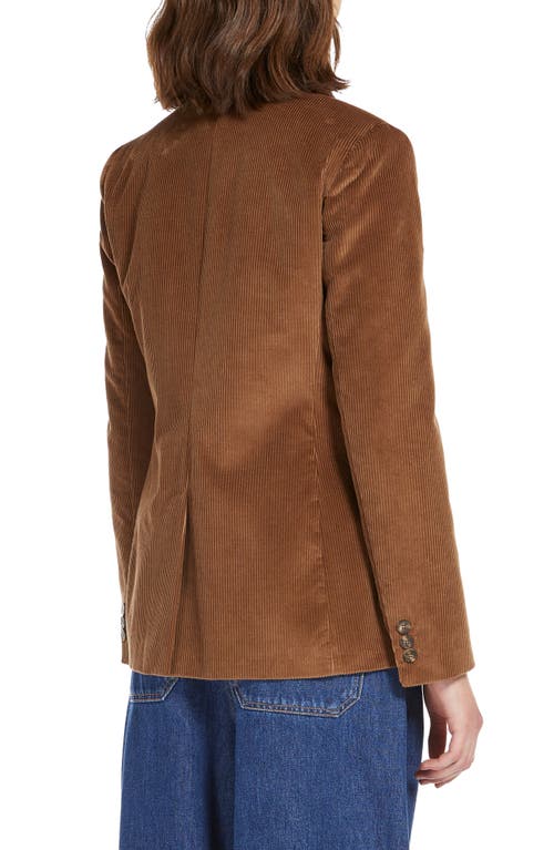 Shop Max Mara Weekend  Katanga Cotton Corduroy Blazer In Hazelnut Brown