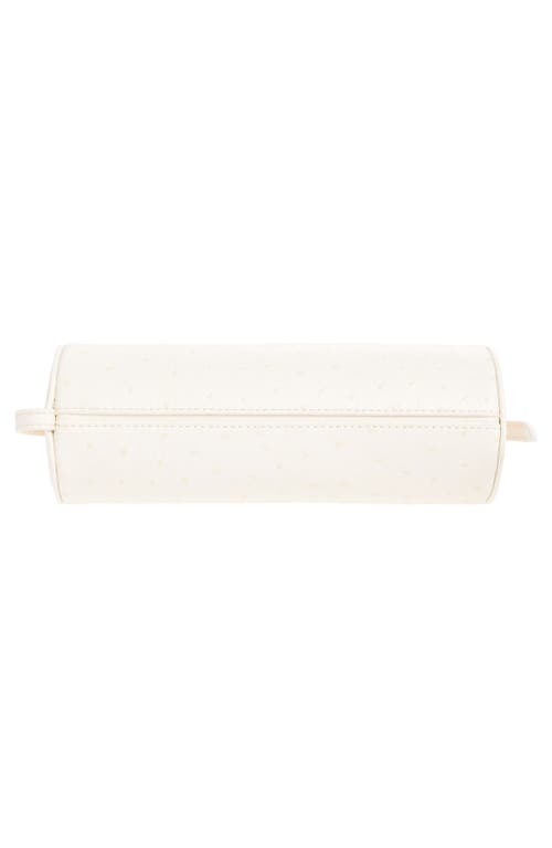 Shop Proenza Schouler Mini Silo Ostrich Embossed Leather Shoulder Bag In Cream