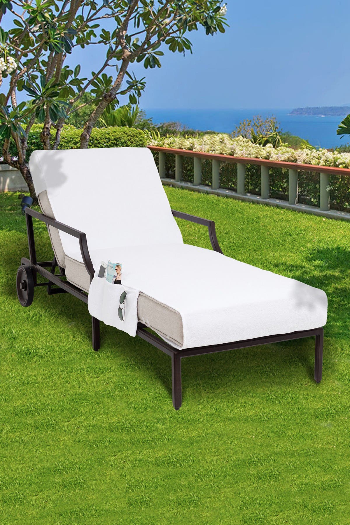 Linum Home Textiles 100 Turkish Cotton Standard Size Chaise Lounge