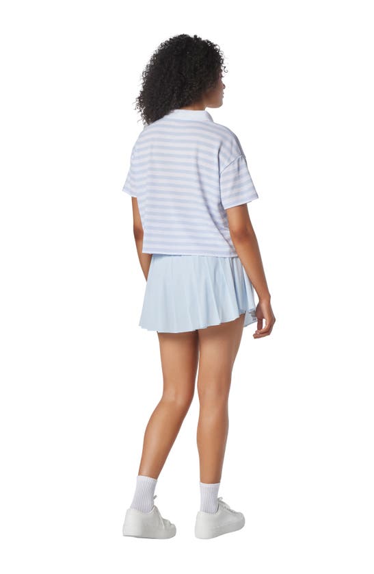 Shop Andrew Marc Pleated Skort In French Blue