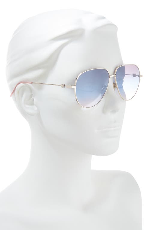Givenchy Gv Speed Gradient Pilot Sunglasses In Gold/gradient Mirror Violet