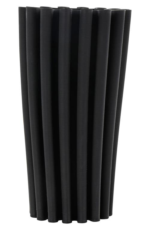 Vivian Lune Home Ceramic Vase In Black