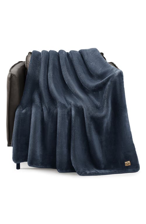 Ugg(r) Whitecap Fleece Throw Blanket In Denim