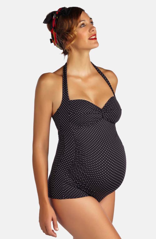 Montego Bay Jacquard One-Piece Maternity Swimsuit in Black