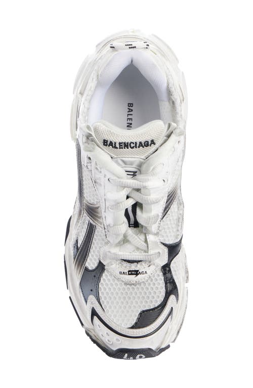 Shop Balenciaga Runner Sneaker In White/black