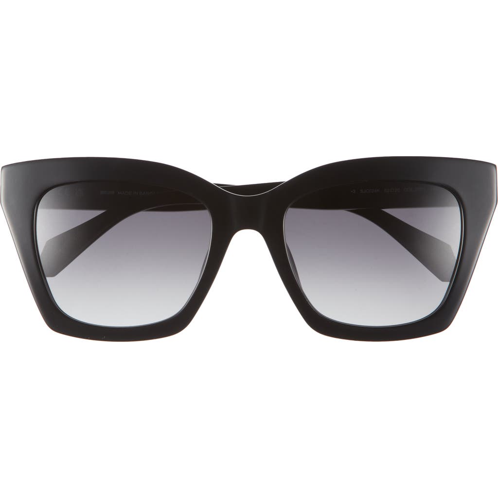Just Cavalli 52mm Cat Eye Sunglasses In Black/black Smoke