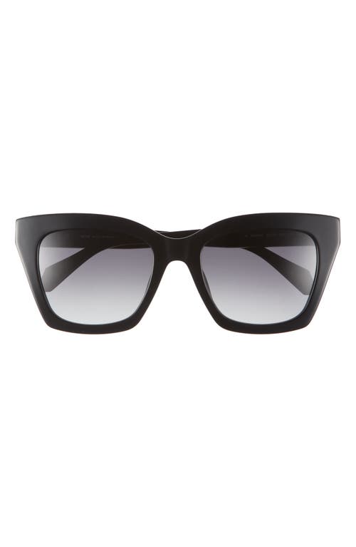 Just Cavalli 52mm Cat Eye Sunglasses In Black/black Smoke