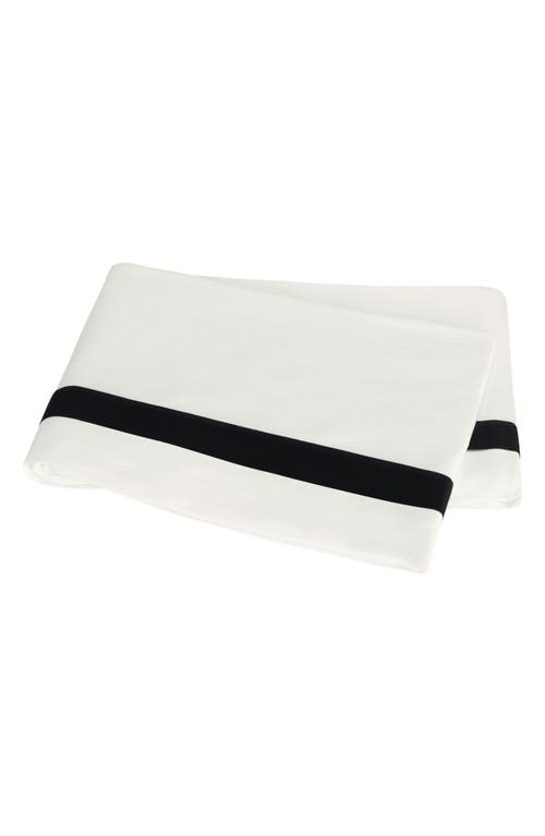 Matouk Ambrose 600 Thread Count Egyptian Cotton Sateen Flat Sheet In White