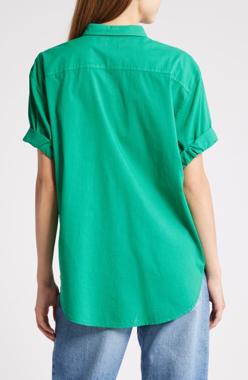 Shop Xirena Xírena Channing Cotton Shirt In Sea Green