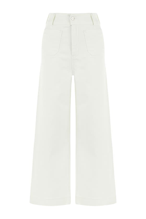 Shop Nocturne High Waisted Wide Leg Jeans In Ivory