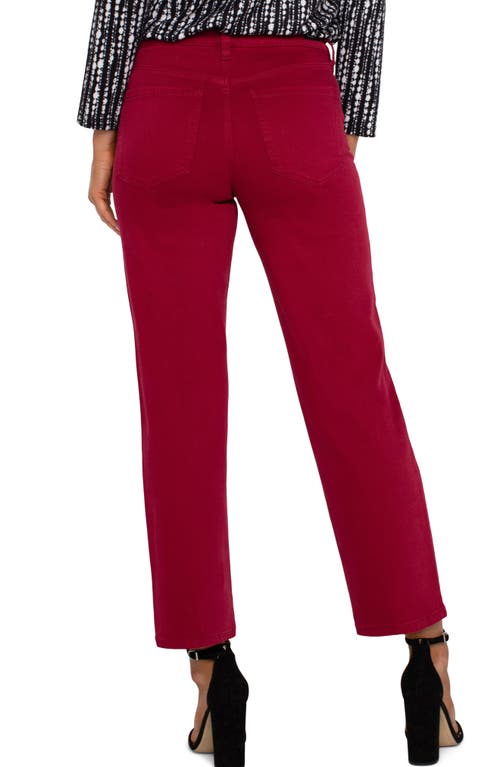 Shop Liverpool Kennedy Ankle Straight Leg Jeans In Garnet