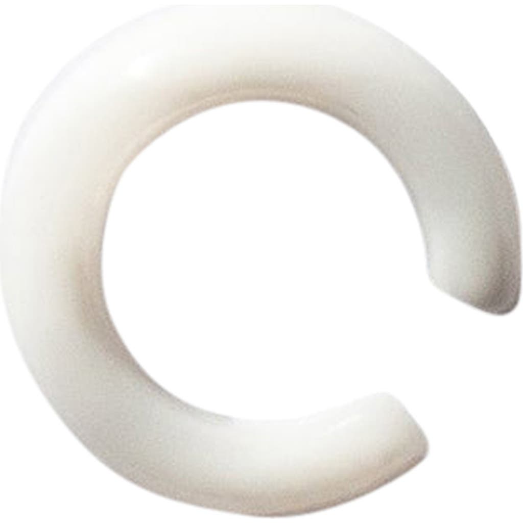 Seree Abby Single Jade Cuff Earring In White