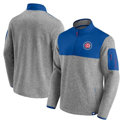 Men's Royal/Gray Chicago Cubs Big & Tall Split Body Anorak Half-Zip Jacket