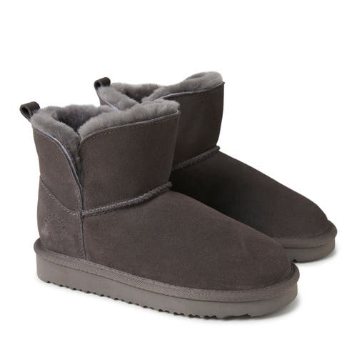 Dearfoams Kids' Fireside Bunbury Genuine Shearling Boot In Grey