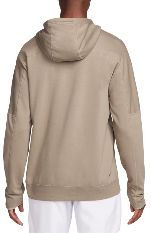 Shop Nike Dri-fit Trail Running Hoodie In Khaki/khaki/black