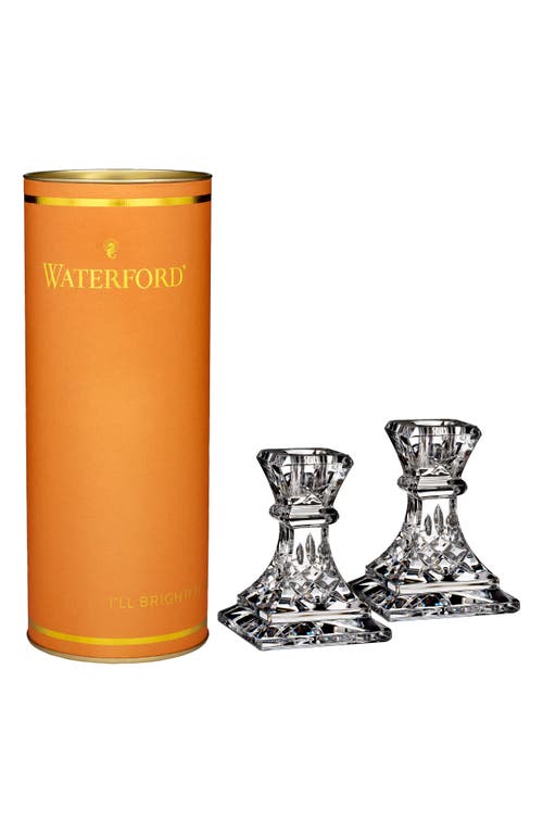 Waterford Giftology Lismore Set of 2 Lead Crystal Candlesticks at Nordstrom