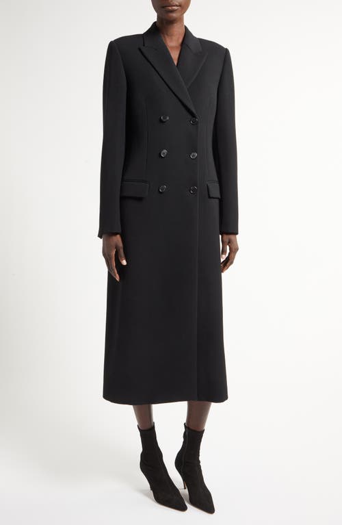 Shop The Row Woody Double Breasted Wool Twill Coat In Black