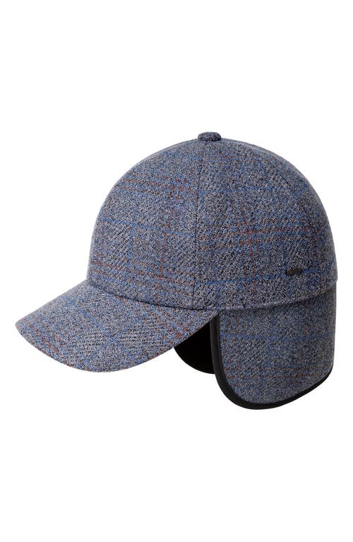 Shop Bailey Nesbit Plaid Baseball Cap With Convertible Earflaps In Navy Multi Plaid