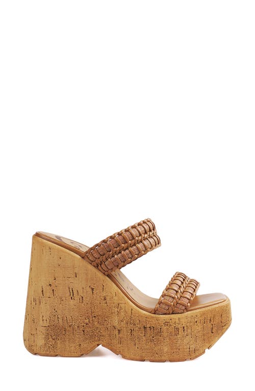 Shop Candies Candie's Akari Platform Wedge Sandal In Natural Woven