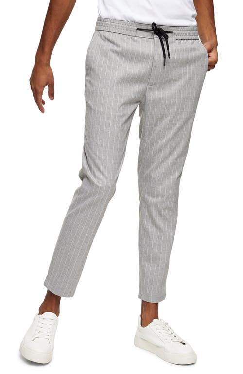 Topman Whyatt Classic Fit Stripe Trousers in Grey Smart Closet