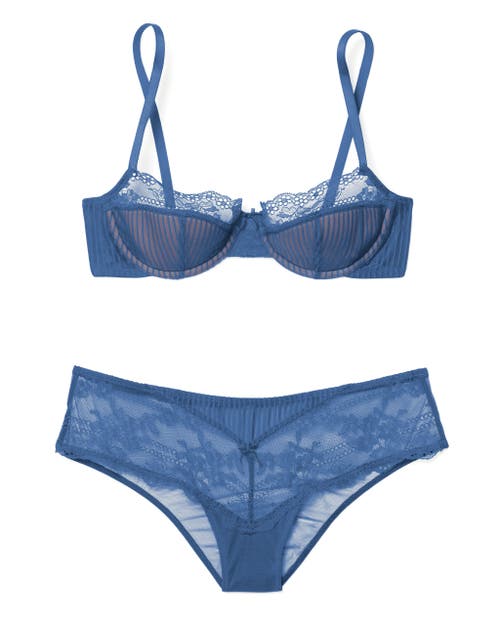 Shop Adore Me Selma Contour Balconette Bra In Dark Blue