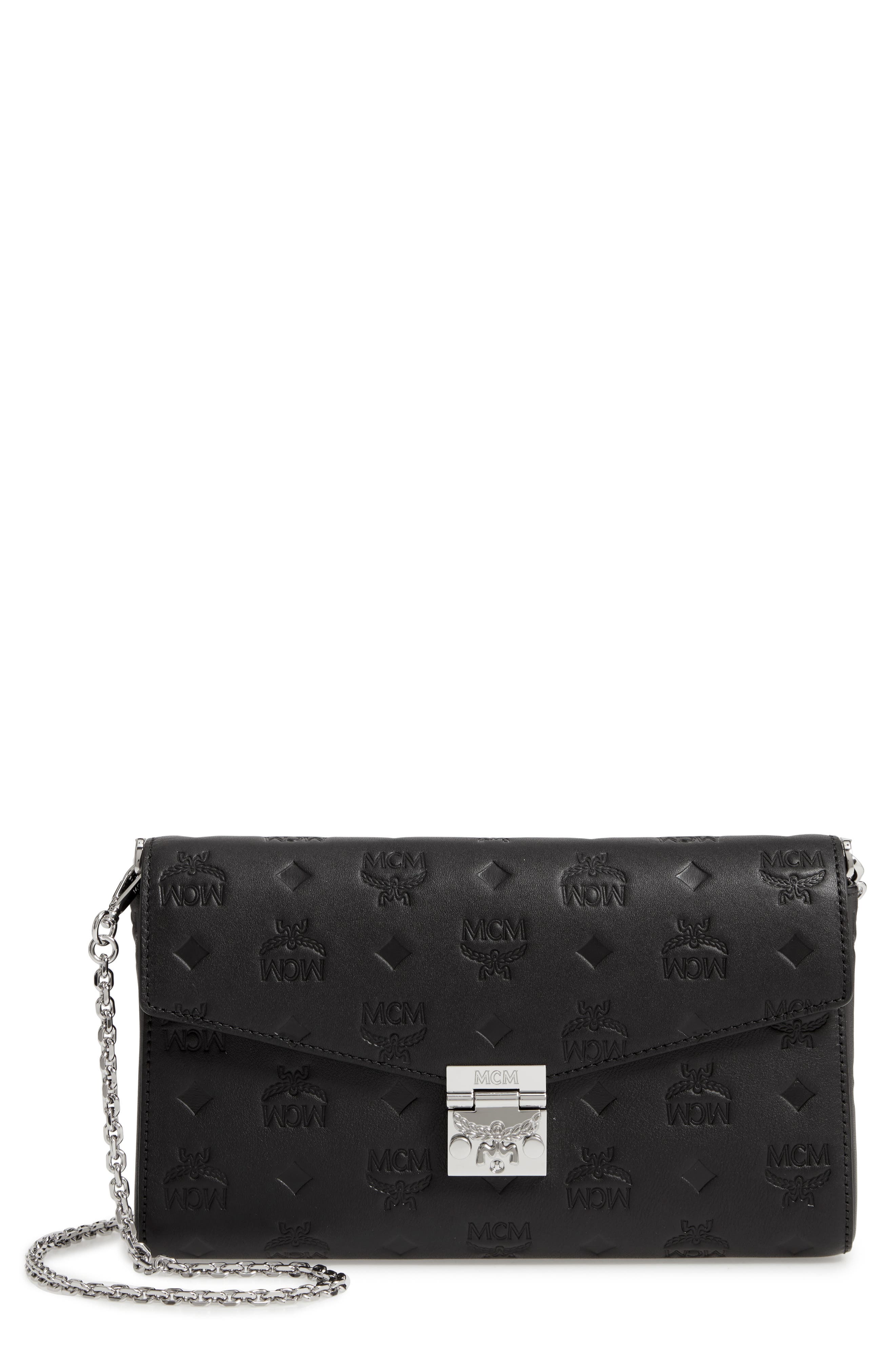 MCM Millie Medium Calfskin Leather Wallet on a Chain Nordstrom