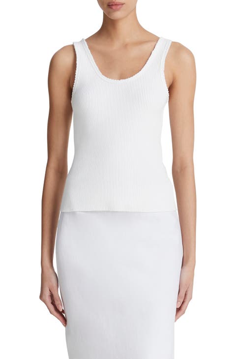 Ari Ribbed Tank Top - White - Petal & Pup USA