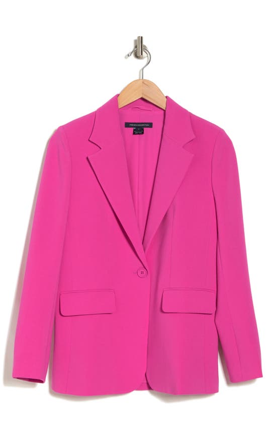 French Connection Whisper Notch Lapel Blazer In Wild Rosa