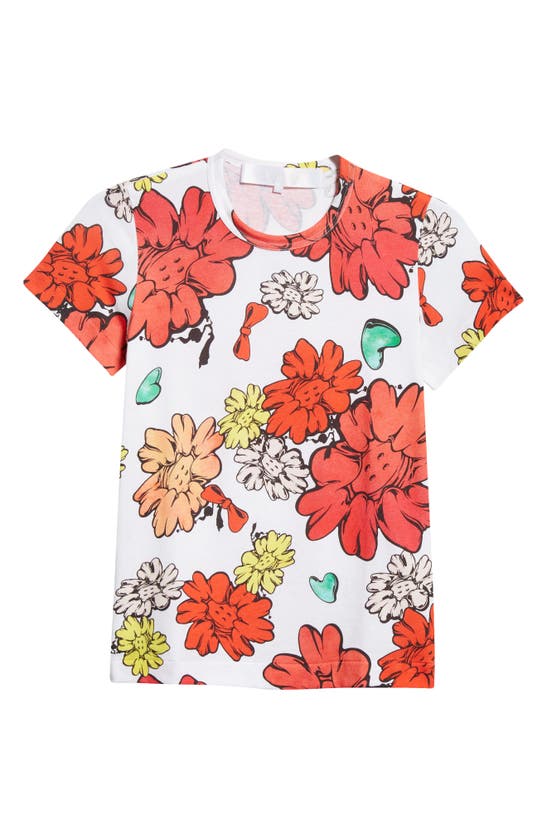 Tao Comme Des Gar ons Button Flower Print Cotton T shirt In 1